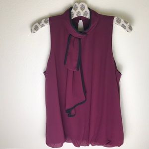BCX Maroon Sleeveless Top